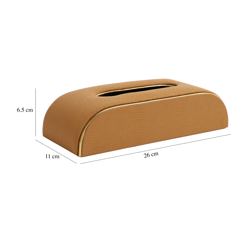 Buy Relca Leather Tissue Box - Beige Tissue Holder from Vaaree