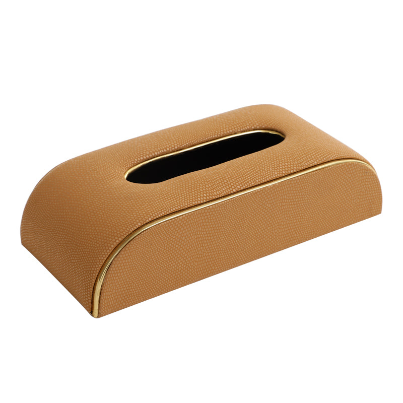 Buy Relca Leather Tissue Box - Beige Tissue Holder from Vaaree