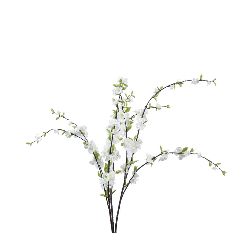 Buy Faux Realistic Cherry Blossom Flower Stick - White Artificial Flowers from Vaaree