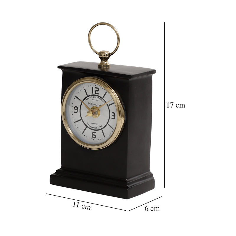 Buy Silaso Table Clock - Black Table Clock from Vaaree