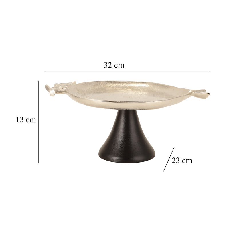 Buy Pomegranate Sweet Cake Stand - Black & Silver Cake Stand from Vaaree