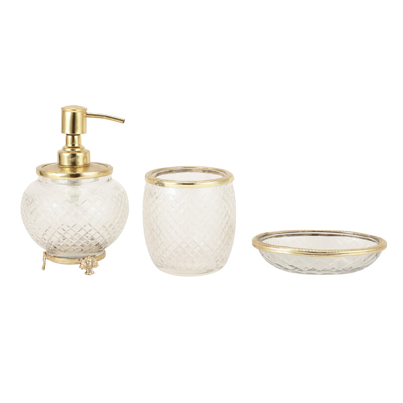 Buy Vyra Crystal Bathroom Set - Gold Accessories & Sets from Vaaree