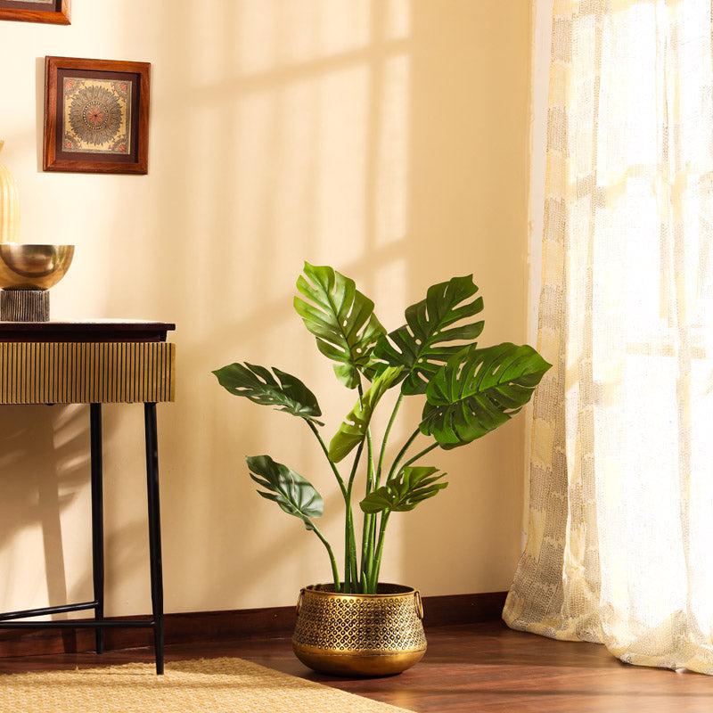 Buy Faux Realistic Monstera Plant With Pot - 3 Feet Artificial Plants from Vaaree