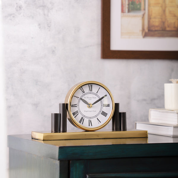 Buy Opal Harbour Table Clock - Gold Table Clock from Vaaree