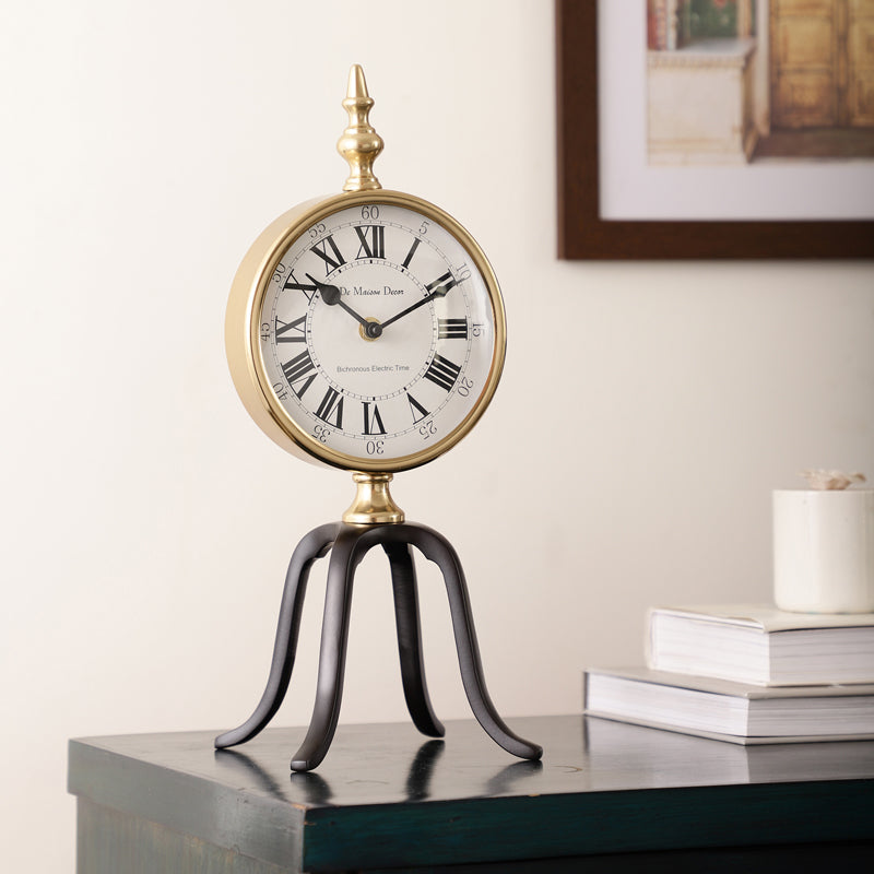 Buy Nora Antique Table Clock - Black Table Clock from Vaaree