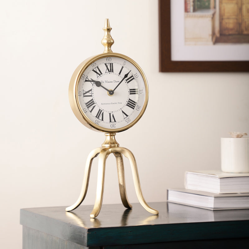 Table Clock - Nora Antique Table Clock - Gold