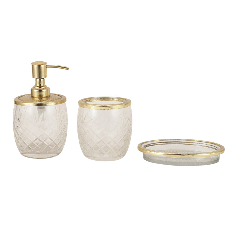 Buy Astra Crystal Bathroom Set - Gold Accessories & Sets from Vaaree