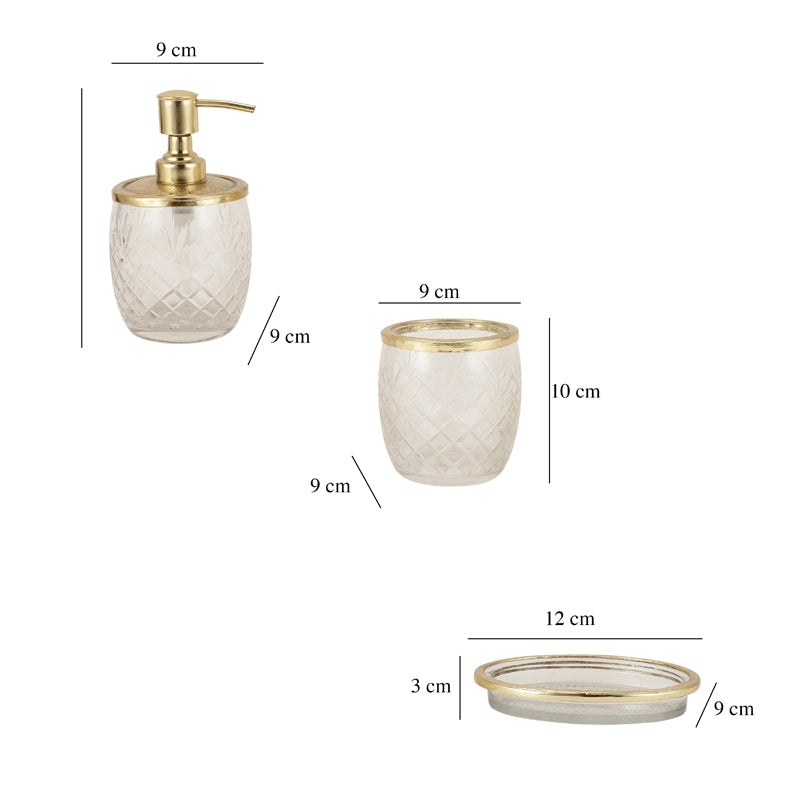 Buy Astra Crystal Bathroom Set - Gold Accessories & Sets from Vaaree