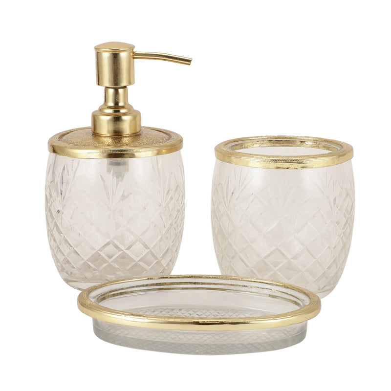 Buy Astra Crystal Bathroom Set - Gold Accessories & Sets from Vaaree