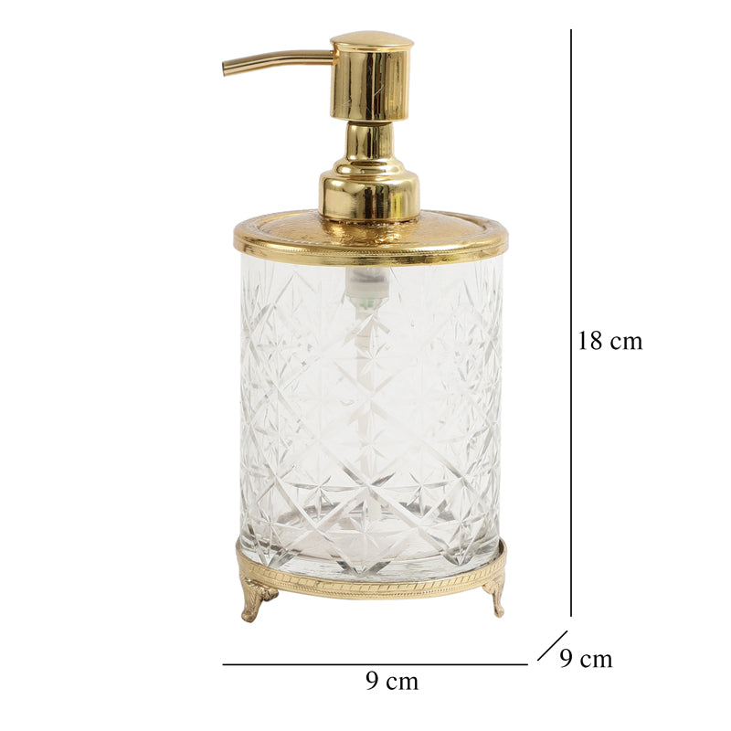 Buy Reso Crystal Soap Dispenser - Gold Accessories & Sets from Vaaree