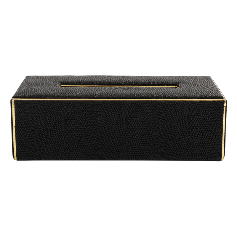 Buy Meho Leather Tissue Box - Black Tissue Holder from Vaaree