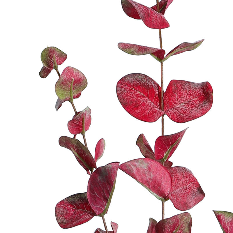 Buy Faux Realistic Eucalyptus Stick (Red) - Set Of Three Artificial Flowers from Vaaree