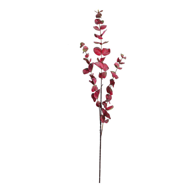 Buy Faux Realistic Eucalyptus Stick (Red) - Set Of Three Artificial Flowers from Vaaree