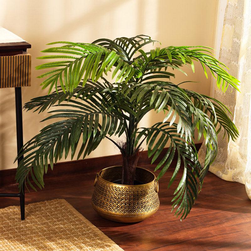 Buy Artifiical Areca Palm Plant With Pot - 3 Feet Artificial Plants from Vaaree