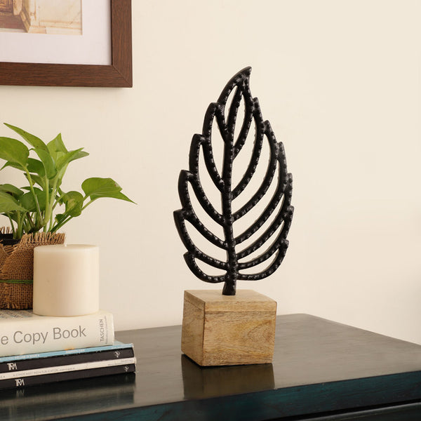 Buy The Leafy Lestora Showpiece - Black Showpieces from Vaaree