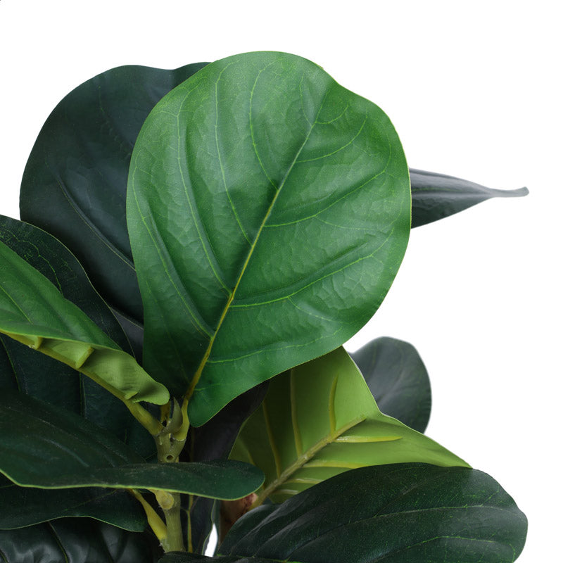 Buy Faux Realistic Fiddle Leaf Fig Plant With Pot - 3.9 Feet Artificial Plants from Vaaree