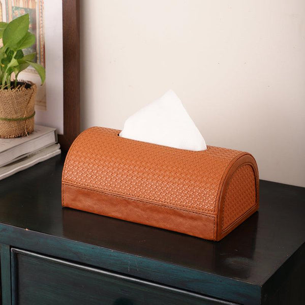 Buy Utra Leather Tissue Holder - Brown Tissue Holder from Vaaree