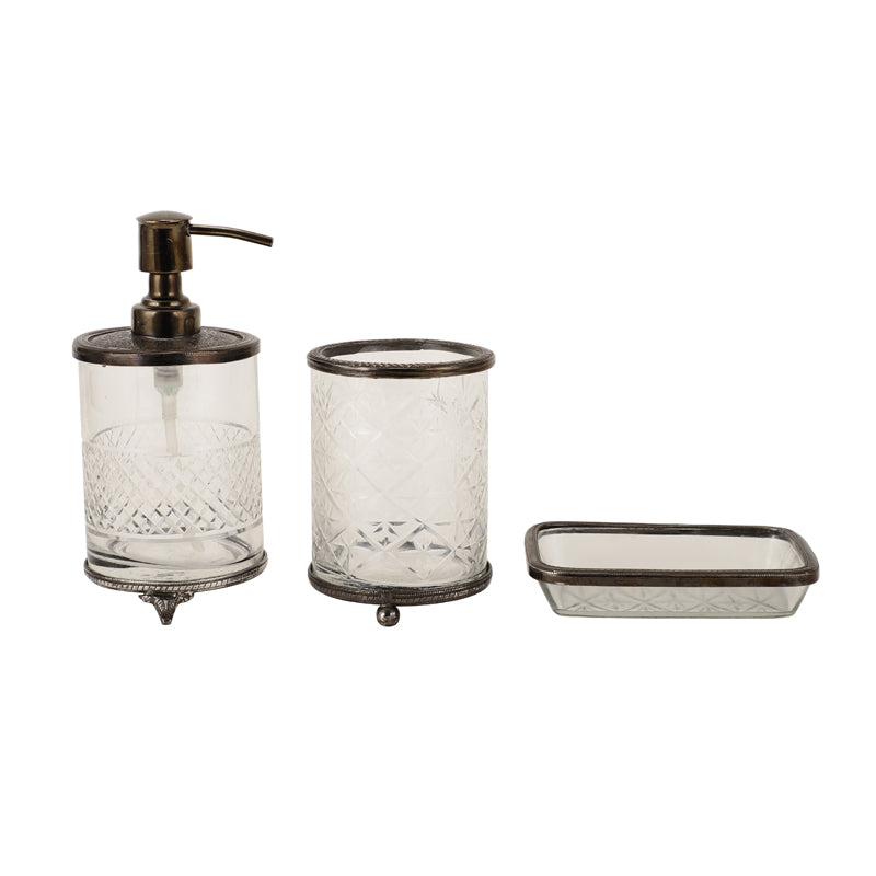 Buy Astra Crystal Bathroom Set - Black Accessories & Sets from Vaaree