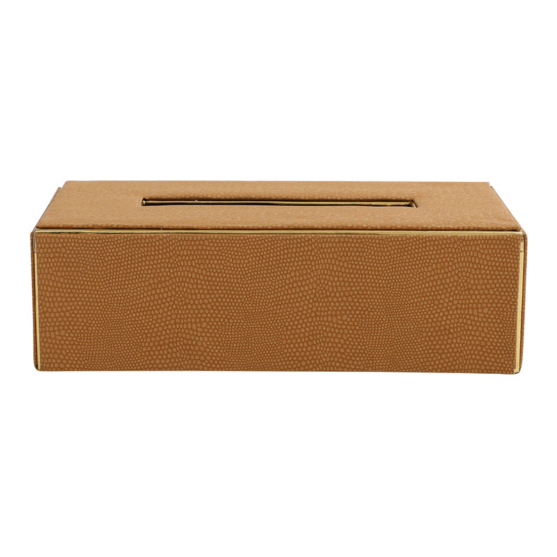 Buy Meho Leather Tissue Box - Brown Tissue Holder from Vaaree