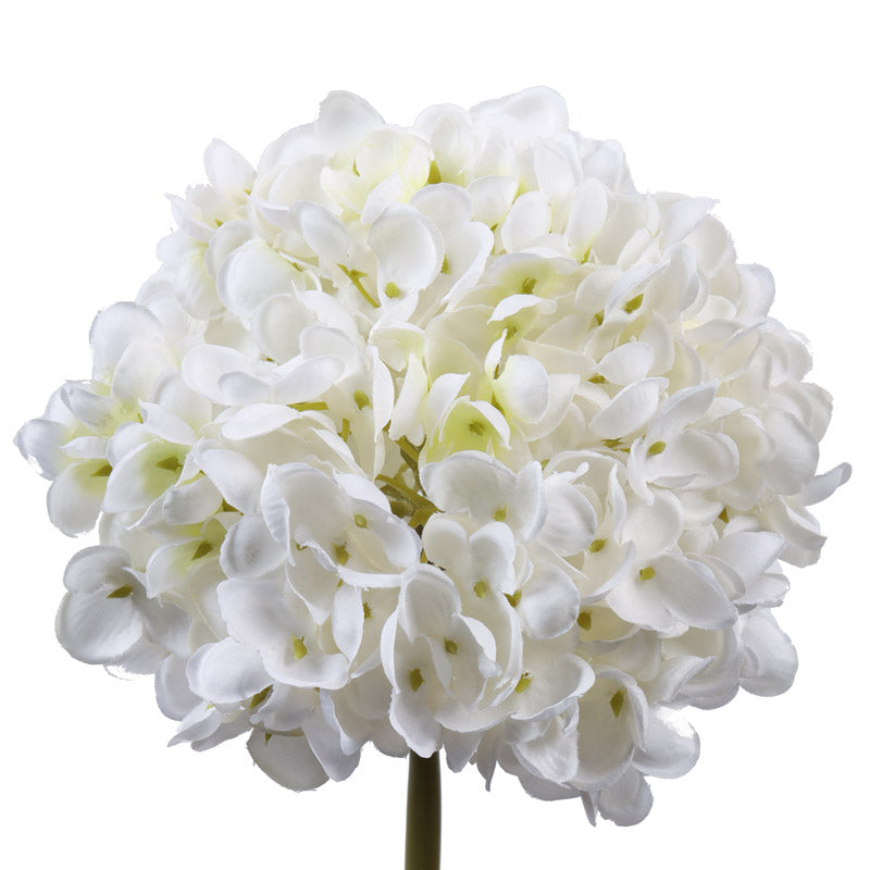 Buy Faux Realistic Hydrangea Flower Stick (White) - Set Of Three Artificial Flowers from Vaaree