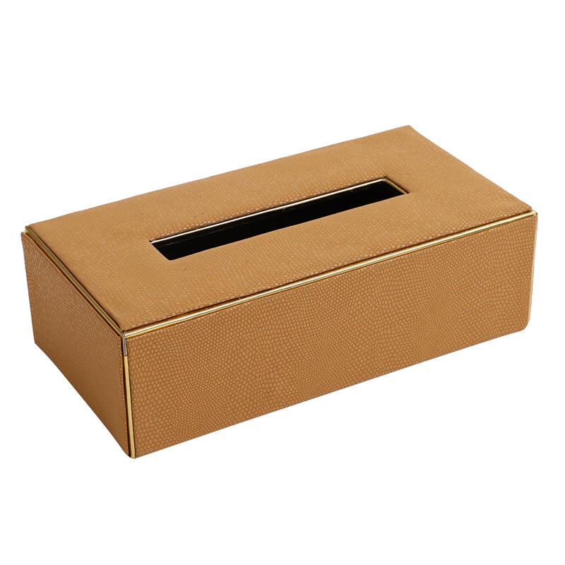 Buy Meho Leather Tissue Box - Brown Tissue Holder from Vaaree