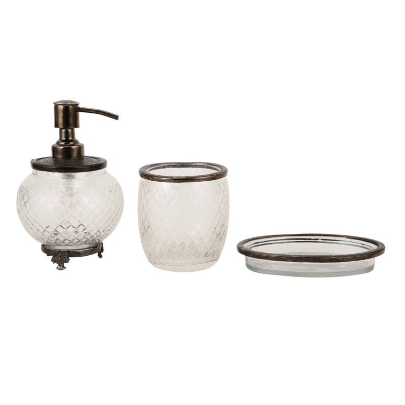 Buy Vyra Crystal Bathroom Set - Black Accessories & Sets from Vaaree