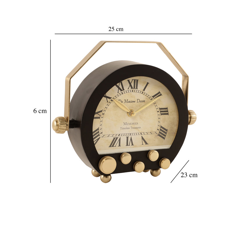 Buy Cosie Table Clock - Black Table Clock from Vaaree