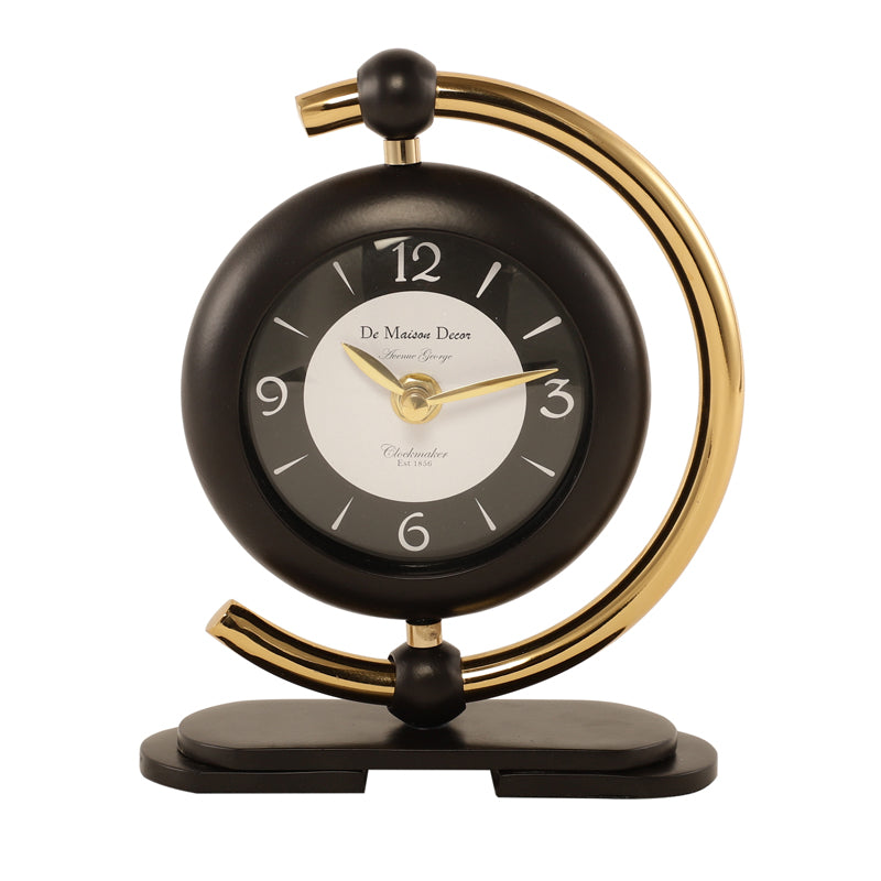 Buy Keisa Table Clock - Black Table Clock from Vaaree