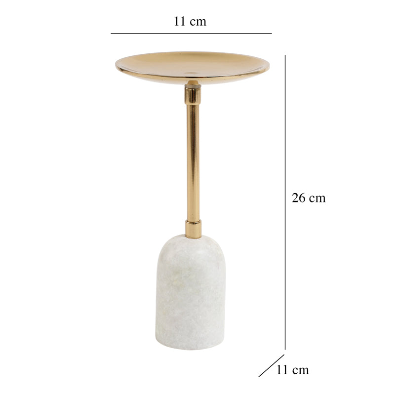 Buy Advano Marble Candle Holder (Gold) - Big Candle Holders from Vaaree