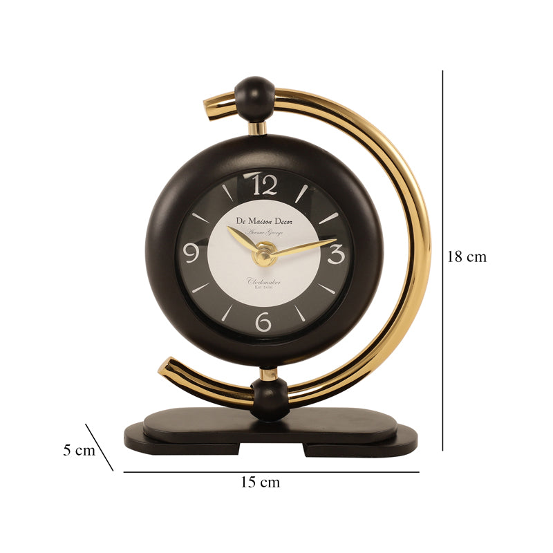 Buy Keisa Table Clock - Black Table Clock from Vaaree