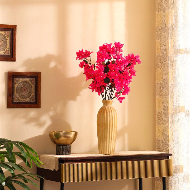 Buy Faux Realistic Bougainvillea Flower Stick (Pink) - Set Of Three Artificial Flowers from Vaaree