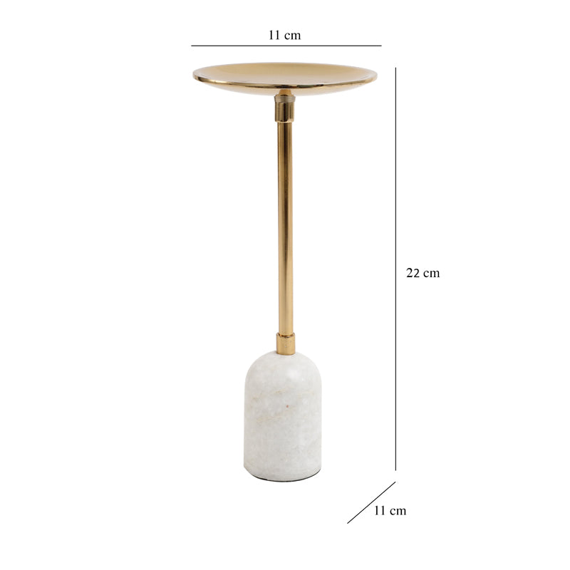 Buy Advano Marble Candle Holder (Gold) - Small Candle Holders from Vaaree