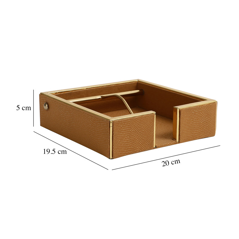 Buy Roho Leather Tissue Holder - Brown Tissue Holder from Vaaree