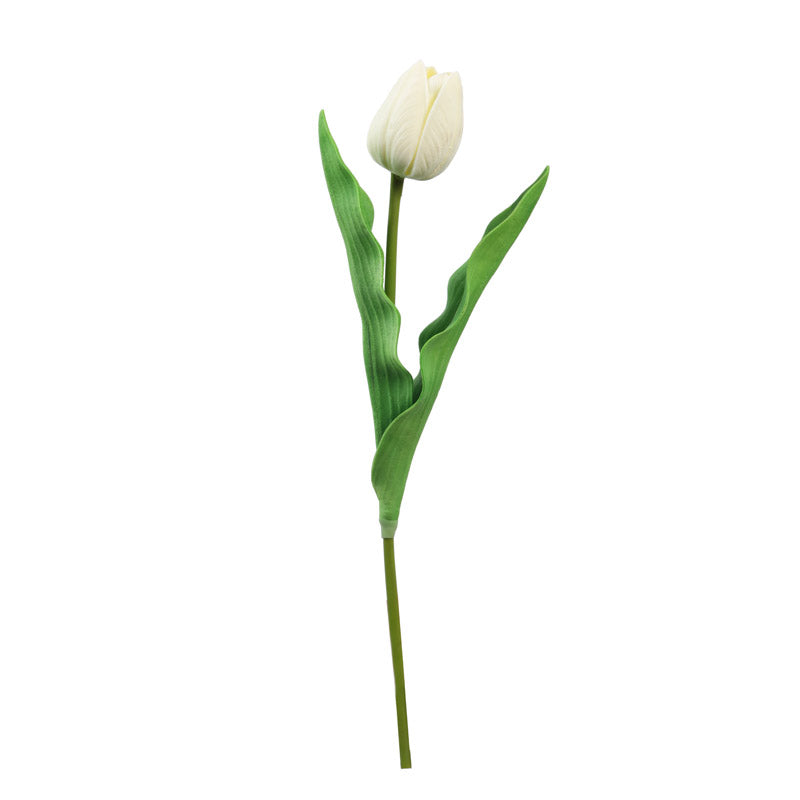 Buy Faux Realistic Tulip Flower Sticks (White) - Set Of Five Artificial Flowers from Vaaree