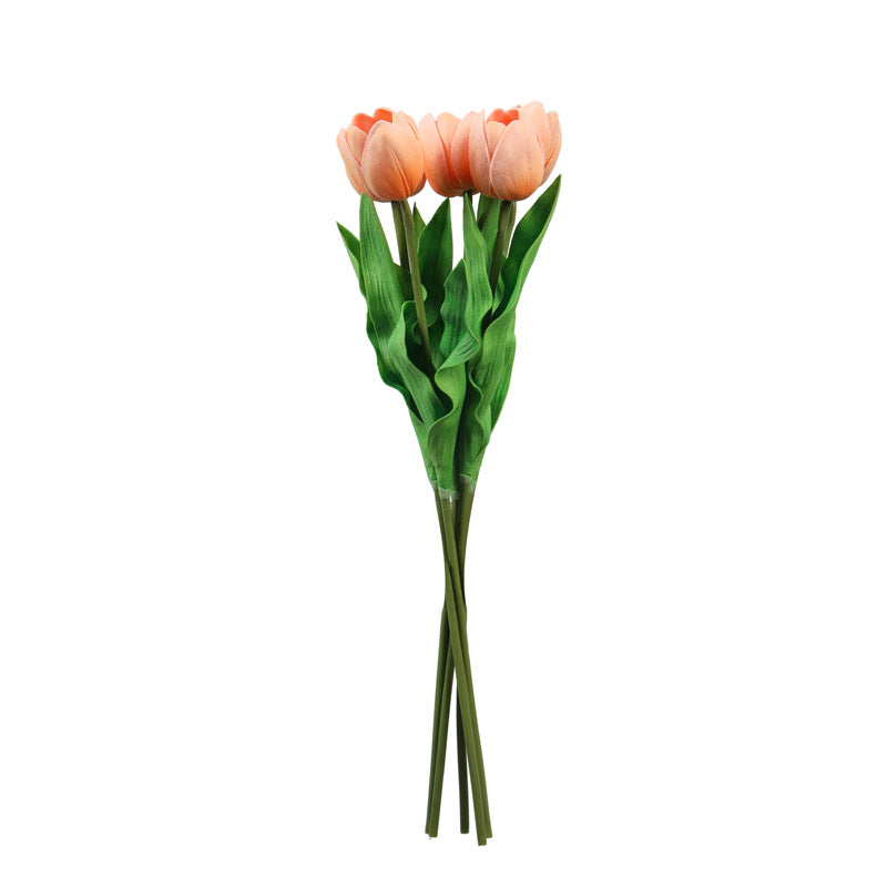 Buy Faux Realistic Tulip Flower Stick (Beige) - Set Of Five Artificial Flowers from Vaaree