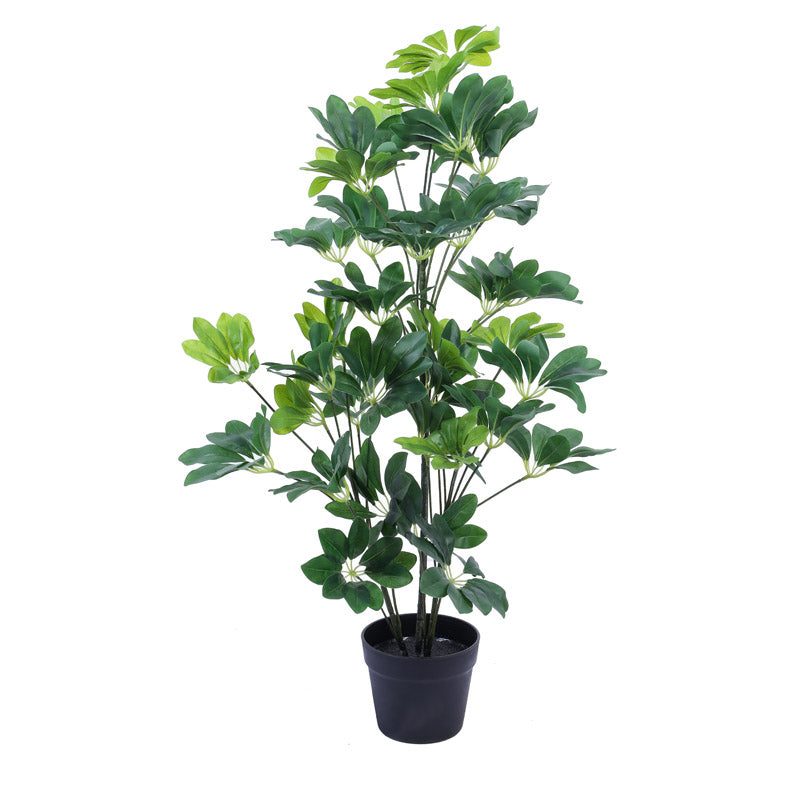 Buy Faux Realistic Schefflera Plant With Pot - 3 Feet Artificial Plants from Vaaree