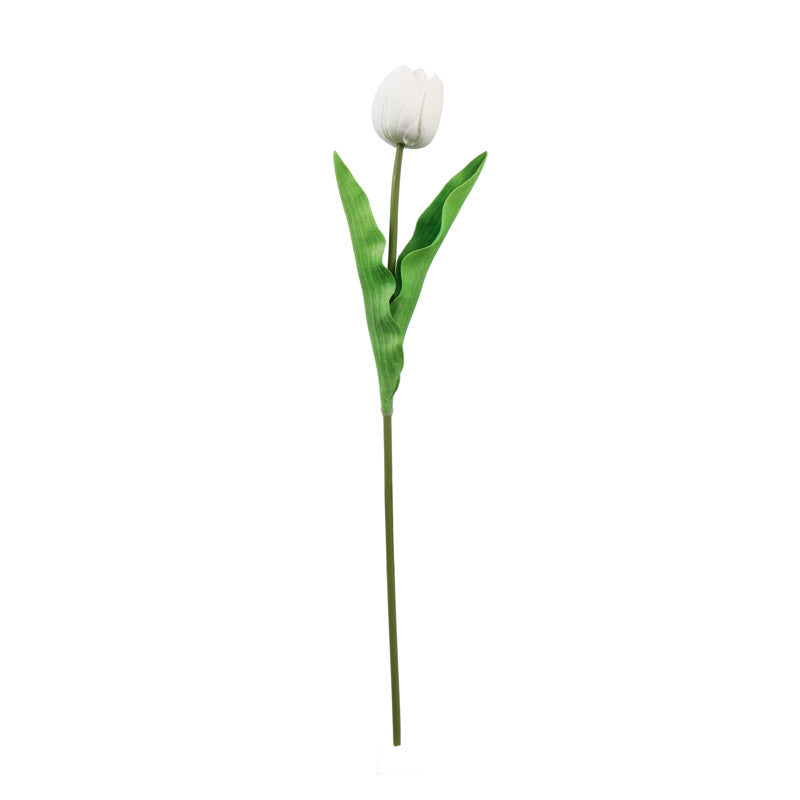 Buy Faux Realistic Tulip Flower Stick (White) - Set Of Five Artificial Flowers from Vaaree