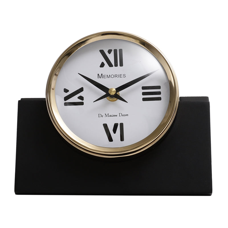 Buy Rivara Table Clock - Black Table Clock from Vaaree