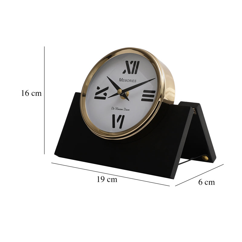 Buy Rivara Table Clock - Black Table Clock from Vaaree