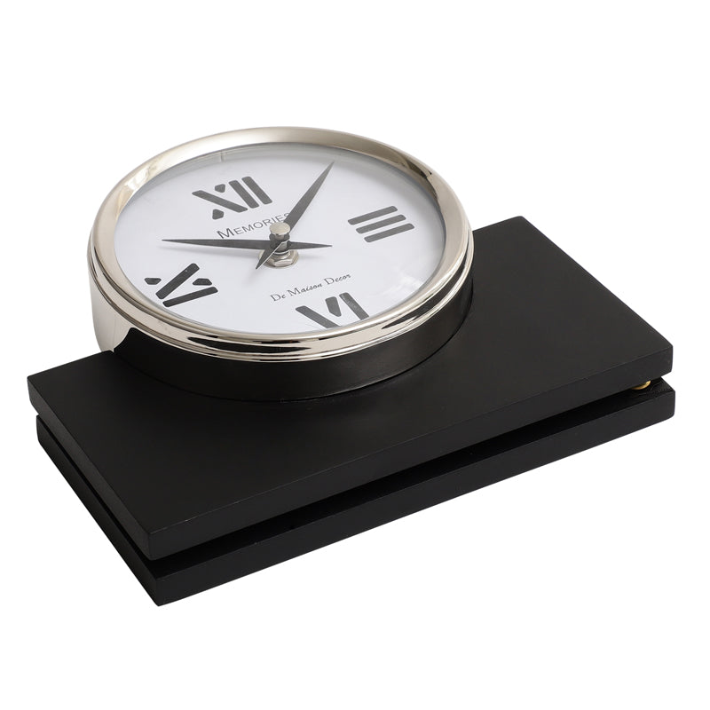 Buy Rivara Table Clock - Silver Table Clock from Vaaree