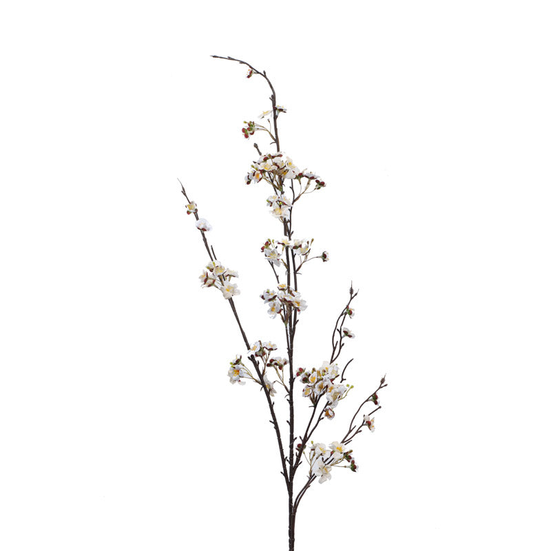 Buy Faux Realistic Cherry Blossom Stick - White Artificial Flowers from Vaaree