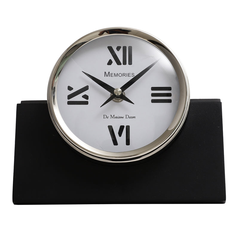 Buy Rivara Table Clock - Silver Table Clock from Vaaree