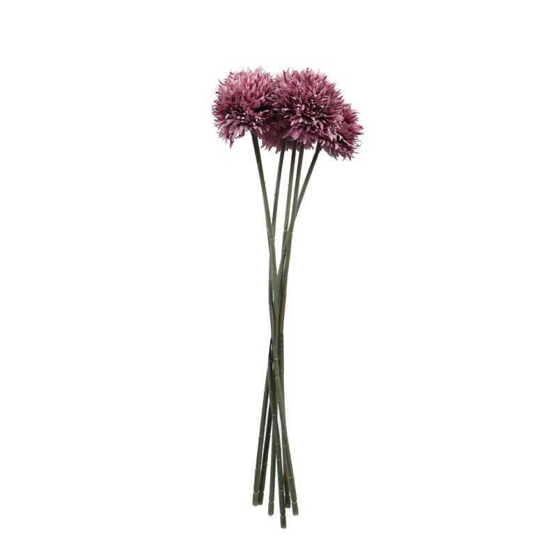 Buy Faux Realistic Chrysanthemum Flower Stick (Purple) - Set Of Six Artificial Flowers from Vaaree