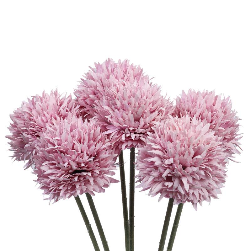 Buy Faux Realistic Chrysanthemum Flower Stick (Lavender) - Set Of Six Artificial Flowers from Vaaree