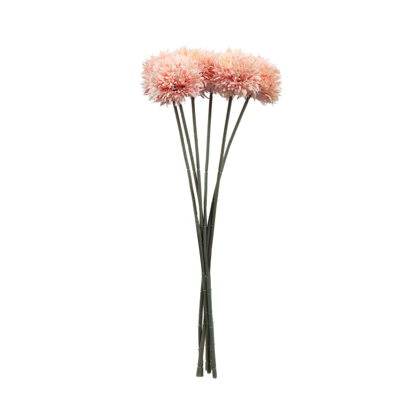 Buy Faux Realistic Chrysanthemum Flower Stick (Peach) - Set Of Six Artificial Flowers from Vaaree