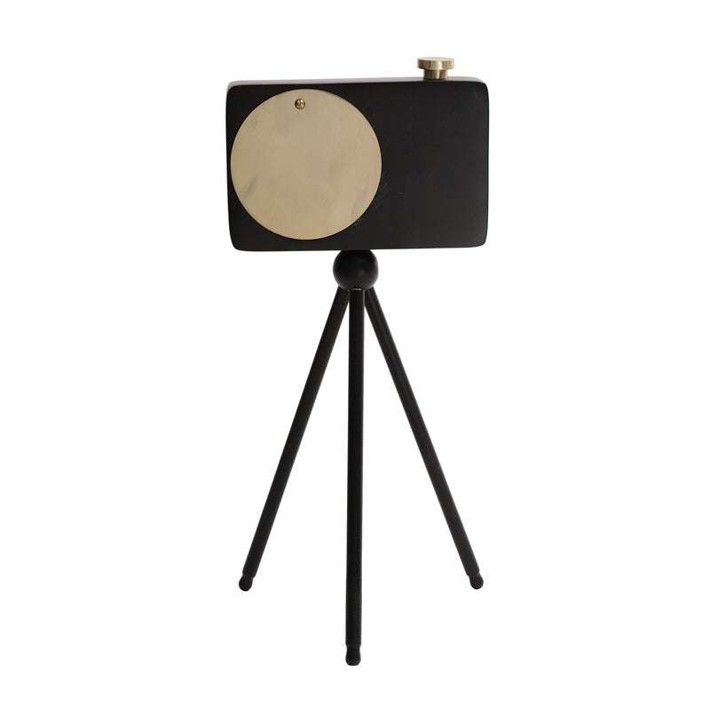 Buy Filmo Cam Table Clock - Black Table Clock from Vaaree