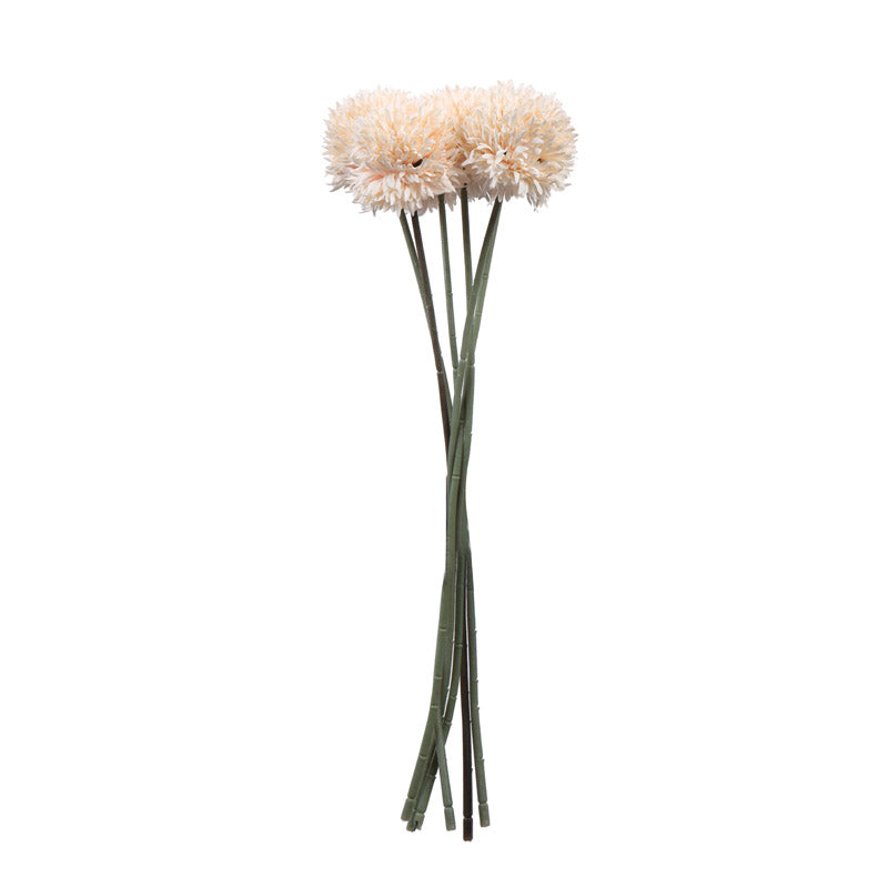 Buy Faux Realistic Chrysanthemum Flower Stick (Cream) - Set Of Six Artificial Flowers from Vaaree