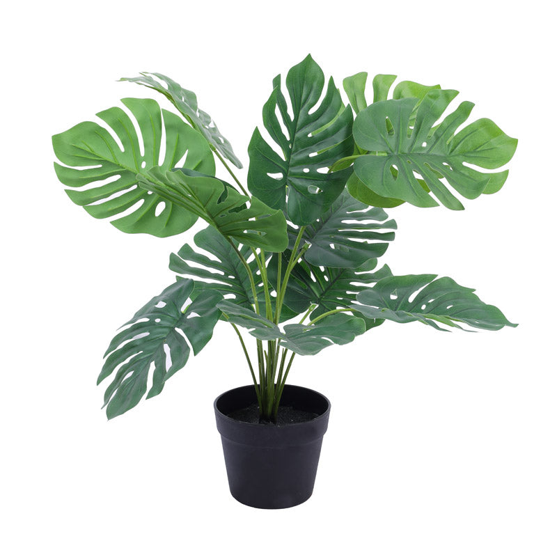 Buy Faux Realistic Monstera With Pot- Green Artificial Plants from Vaaree