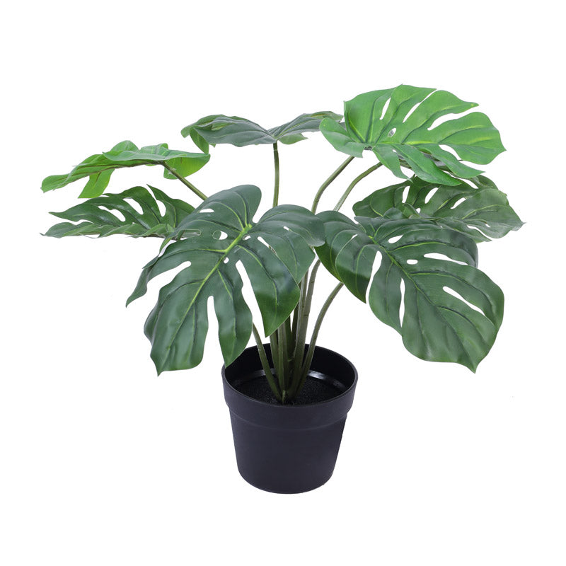 Buy Faux Realistic Monstera Plant in Black Pot Artificial Plants from Vaaree