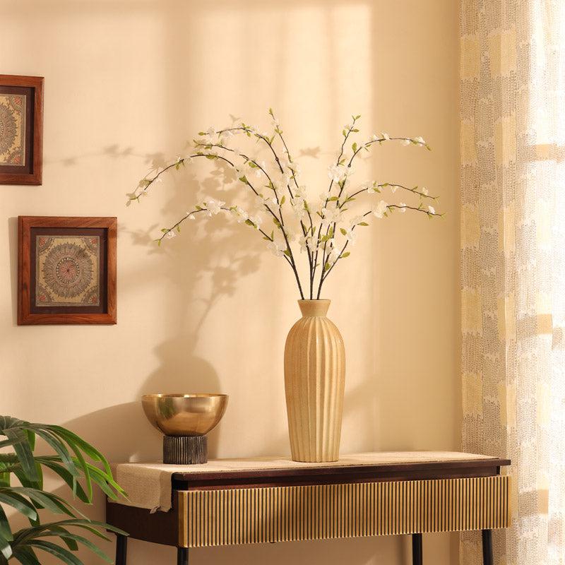 Buy Faux Realistic Cherry Blossom Flower Stick - White Artificial Flowers from Vaaree